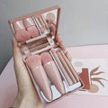 Foundation Brushes with Mirror Multi-purpose Foundation Powder Lip Eye Shadow Brushes Kit by DailySale