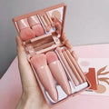 Foundation Brushes with Mirror Multi-purpose Foundation Powder Lip Eye Shadow Brushes Kit by DailySale