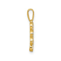 Four Leaf Clover CZ Charm Sparkle Pendant 10K Yellow Gold by Fine Color Jewels