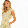 1.State Honeysuckle Flounce Sleeve Wrap Dress, Size 8 by Vanessa Jane