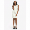Tommy Hilfiger Womens White Embellished Sleeveless, Size 10 by Vanessa Jane