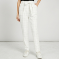 Bar III Belted Windowpane Slim Straight-Leg Pants,Size 14 by Vanessa Jane