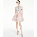 Glamour by Terani Juniors Beaded Tulle Dress, Size 6 by Vanessa Jane