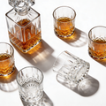 Studio Silversmiths 34 Oz. Diamond Decanter and 10 Oz. DOF Whiskey Glasses by Vanessa Jane