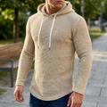 Coofandy Mens Hooded Sweatshirt Long Sleeve Knitted Hoodies, Khaki, Size Medium by Vanessa Jane