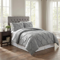 Truly Soft 3Pc Pleated Full/Queen Comforter Set – Gray by Vanessa Jane