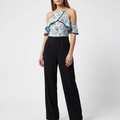 XOXO Womens Halter Floral Cold Shoulder Jumpsuit Juniors Size XXL by Vanessa Jane