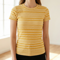 Ultra Flirt Women's Striped T-Shirt, Size XS by Vanessa Jane