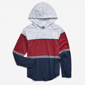 Univibe Big Boys Lewiston Colorblocked Mix-Media Hooded Shirt, Size Small by Vanessa Jane