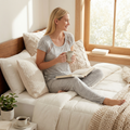 Alfani Mesh-Stripe Pajama Top, Gray XS by Vanessa Jane
