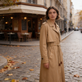 Coach Lightweight Overcoat With Signature Lining, Size Medium by Vanessa Jane