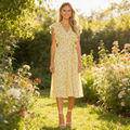 1.State Honeysuckle Flounce Sleeve Wrap Dress, Size 8 by Vanessa Jane