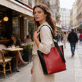 Calvin Klein Black Pink Two Tone Leather Karsyn Tote Bag by Vanessa Jane