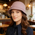 INC Womens Bow Cloche Wool Hat Dusty Lilac Adjustable One Size by Vanessa Jane