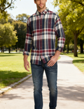 Weatherproof Vintage Mens Exploded Flannel Plaid Shirt, Size Small by Vanessa Jane
