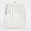 Inc Colie Fringe Clutch - Ivory/Silver by Vanessa Jane