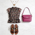 1. STATE Womens Black Floral Cap Sleeve Mock Mini Drop Waist Dress, Small by Vanessa Jane