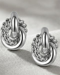 Charter Club Silver-Tone Textured Ring Drop Earrings by Vanessa Jane