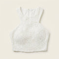 B Darlin Juniors Lace Floral-Print Top Only, Size 1-2 by Vanessa Jane