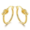 French Lock Knot Hoops in 18K Gold by DailySale