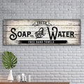 Fresh Soap And Water Family Bathroom Sign by Tailored Canvases