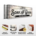Fresh Soap And Water Family Bathroom Sign by Tailored Canvases