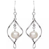 Freshwater Pearl Dangle Earrings in Sterling Silver