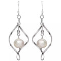 Freshwater Pearl Dangle Earrings in Sterling Silver by DailySale