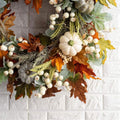 Front Door Autumn Pumpkin Maple Leaves Wreaths by DailySale