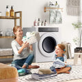 Front Load Laundry Dryer with Touch Screen Panel and Stainless Steel Tub by DailySale