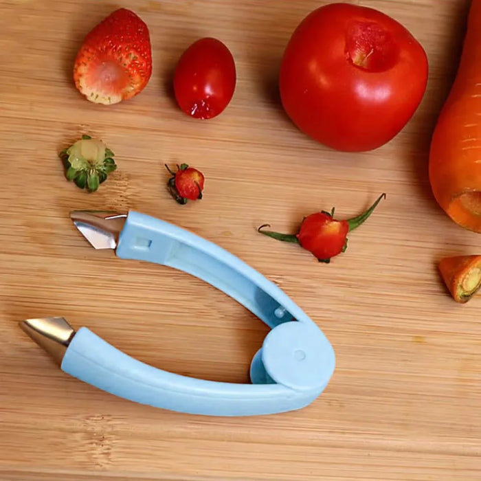 Fruit and Vegetable Stem Remover Strawberry Tomato Potato Pineapple Carrot Huller Corer Tweezers Tool Kitchen Gadget by DailySale