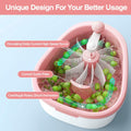 Fruit, Vegetable Manual Washing Spinner with Brush Hand Crank by DailySale