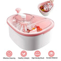 Fruit, Vegetable Manual Washing Spinner with Brush Hand Crank by DailySale