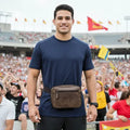 Full-Grain Crazy Horse Leather Waist Bag – Crossbody Travel Waist Pack by MiamiLeathers.com