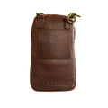 Full-Grain Leather Phone Crossbody Bag – Cambridge Phone Wallet Pouch by MiamiLeathers.com