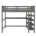 Full Size Loft Bed with Under-bed Desk and Storage Shelves by DailySale