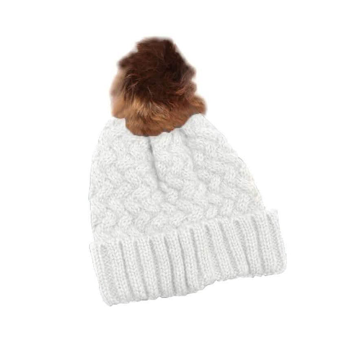 Fur Pom-Pom Toque by DailySale