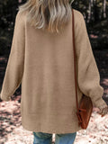 Fuzzy Buttoned Cardigan w/ Pockets - Camel by Boutique 23