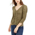 Crave Fame Juniors Ruched Textured Top by Vanessa Jane