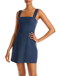 Aqua Square Neck Mini Tank Dress, Size Large by Vanessa Jane