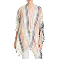 Echo Boardwalk Tasseled Striped Ruana by Vanessa Jane