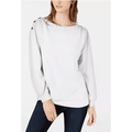 1.State Cozy Metallic-Trim Sweatshirt, Size Small by Vanessa Jane