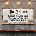 Gaggle & Gulp Club Sign by Tailored Canvases