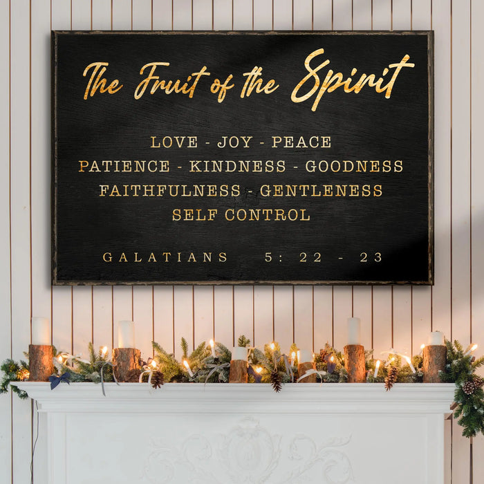 Galatians 5:22-23 - The Fruit Of The Spirit Sign by Tailored Canvases
