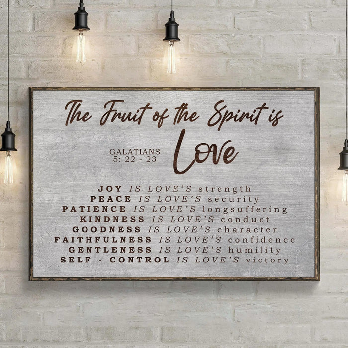 Galatians 5:22-23 - The Fruit Of The Spirit Sign III by Tailored Canvases