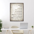 Galatians 5:22-23 - The Fruit Of The Spirit Sign IV by Tailored Canvases