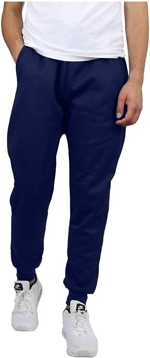 Galaxy By Harvic Men's Slim Fit Fleece Navy Jogger Pants - Size: Large by DailySale