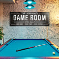 Game Room Dark Wood Sign by Tailored Canvases