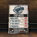 Garage Rules Sign by Tailored Canvases
