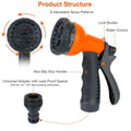 Garden Hose Nozzle Water Spray Gun 8 Adjustable Patterns by DailySale